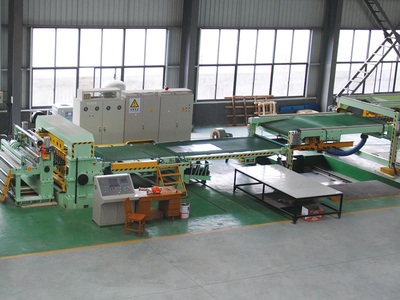 Metal coil rotary shear line